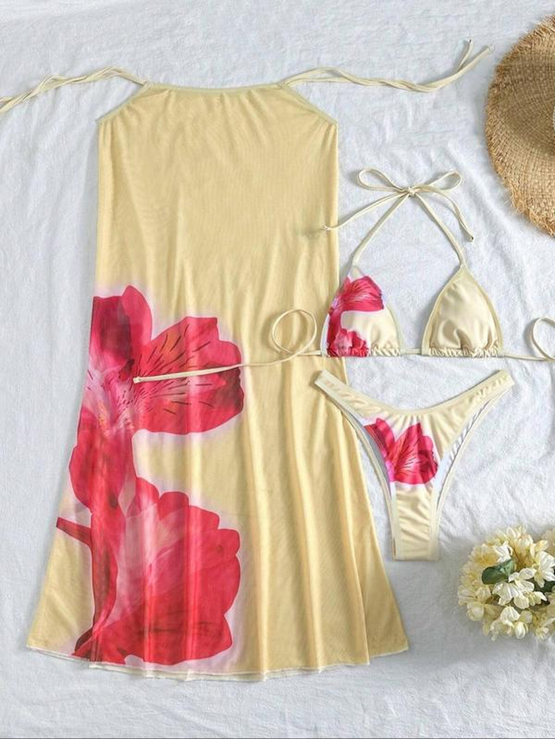 Elevate Your Beach Style with Our Women's Floral Print Bikini Set - Perfect for Vacations and Everyday Wear