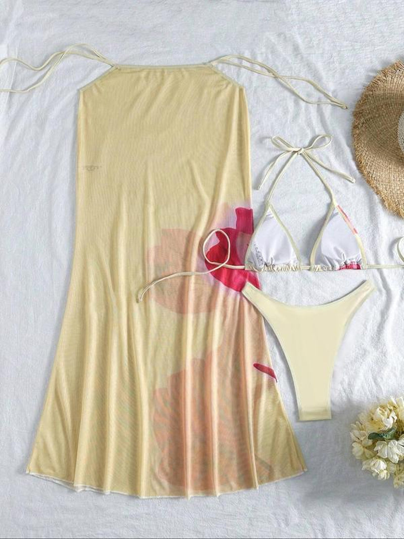 Elevate Your Beach Style with Our Women's Floral Print Bikini Set - Perfect for Vacations and Everyday Wear