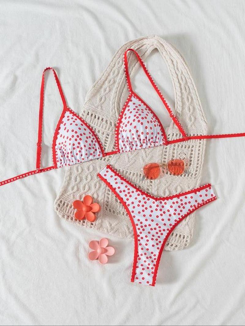 Chic Women's Leopard & Fruit Print Bikini Set - Perfect for Beach Vacations and All Seasons!