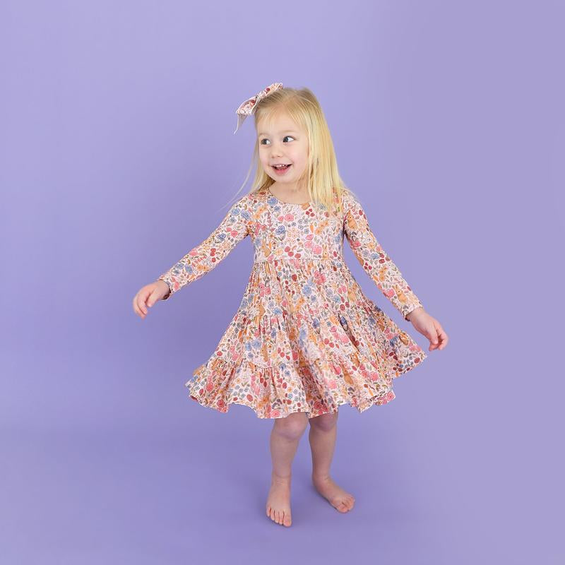 Meadow Floral Bunny Bamboo Toddler Swing Dress - Perfect for Easter Celebrations by Gigi and Max