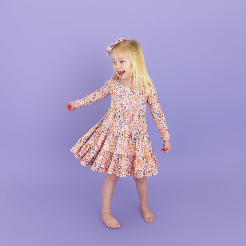 Meadow Floral Bunny Bamboo Toddler Swing Dress - Perfect for Easter Celebrations by Gigi and Max